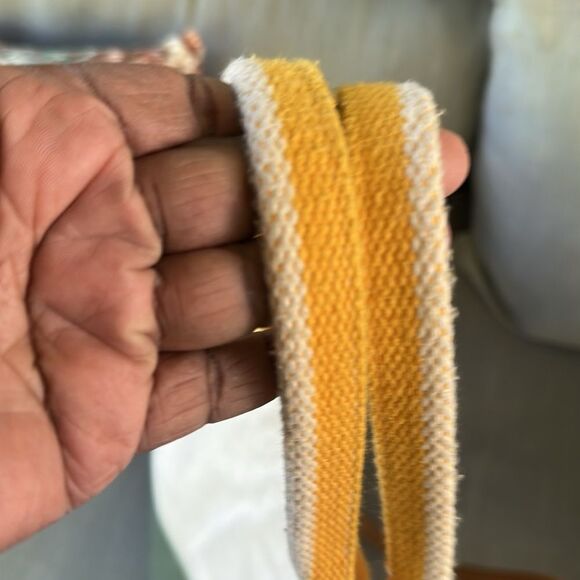 Tag & Crew Dipped Tote with Yellow Strap-Olive - Picture 4 of 12